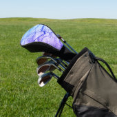 Twee Tone Paarse marmer Golfheadcover (Insitu)