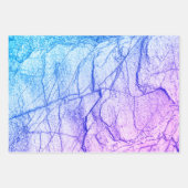 Twee Tone Paarse marmer Inpakpapier Vel (Voorkant 3)