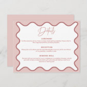 Twee Tone Pink Wavy Border - Kaart van de Omsluiti (Voorkant / Achterkant)