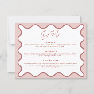 Twee Tone Pink Wavy Border - Kaart van de Omsluiti