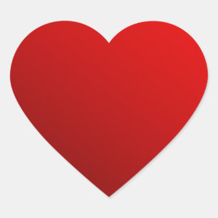 Twee Tone Red Hart Sticker