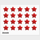 Twee Tone Red Ster Sticker (Vel)