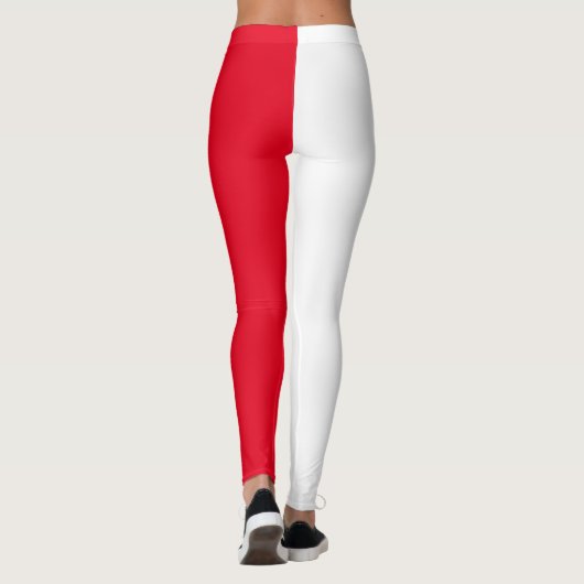 Twee Tone Red White Leggings (Achterkant)