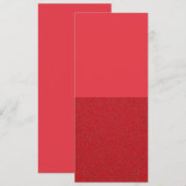 Twee-Tone Rood Vertical Uitnodiging – Aanpasbaar (Voorkant / Achterkant)