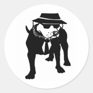 Twee Tone Ska Dog Ronde Sticker