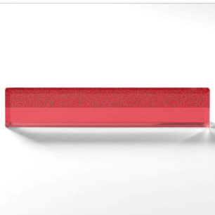 Twee-Tone Tomaat Rode Acryl Desk naamplaat Custom Naambordje