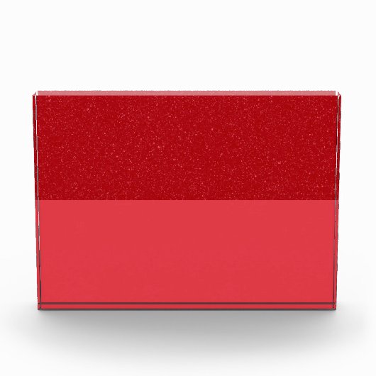 Twee-Tone Tomaat Rood Acryl Fotoblok (Custom) (Voorkant)