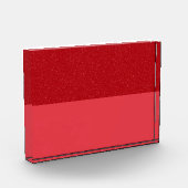 Twee-Tone Tomaat Rood Acryl Fotoblok (Custom) (Links)
