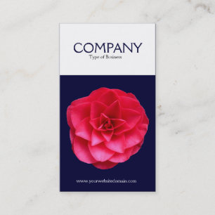 Twee Tone Vertical Red Camelia Visitekaartje