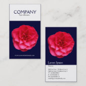 Twee Tone Vertical Red Camelia Visitekaartje (Voorkant / Achterkant)
