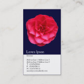 Twee Tone Vertical Red Camelia Visitekaartje (Achterkant)