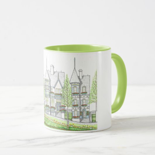 Twee Tone Victoriaans Home Mok (Voorkant rechts)