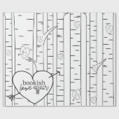 Twee Toned Bookish Love Affair Gift Wrap Cadeaupapier (Vlak)