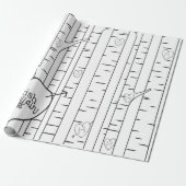 Twee Toned Bookish Love Affair Gift Wrap Cadeaupapier (Uitgerold)
