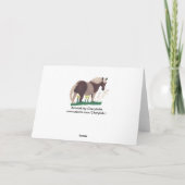 Twee Toned Brown en Tan Horse verjaardagskaarten Kaart (Achterkant)