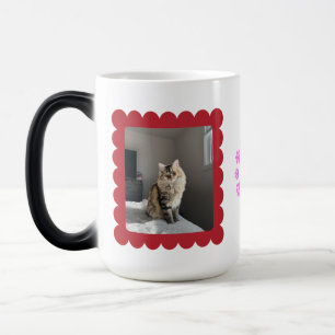 Twee Tonekater Fotomok - Gepersonaliseerd Zwart Wi Magische Mok