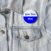 Twee tonen - Blauw onderste halve Ronde Button 5,7 Cm (In situ)