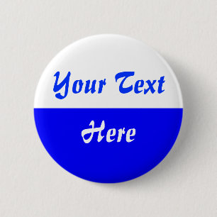 Twee tonen - Blauw onderste halve Ronde Button 5,7 Cm