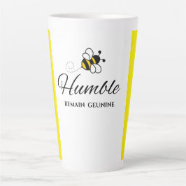TWEE-TONEN BLIJVEN BIJ HUMBLE WIT GEEL KERAMIEK LATTE MOK