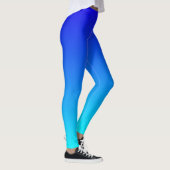 Twee tonen gradiëntblauw, lichtblauw patroon leggings (Rechts)