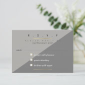 Twee tonen grijze RSVP (Staand voorkant)
