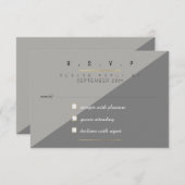 Twee tonen grijze RSVP (Voorkant / Achterkant)