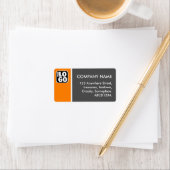Twee tonen - Oranje en grijs Etiket (Insitu)