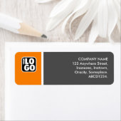 Twee tonen - Oranje en grijs Etiket (Insitu)