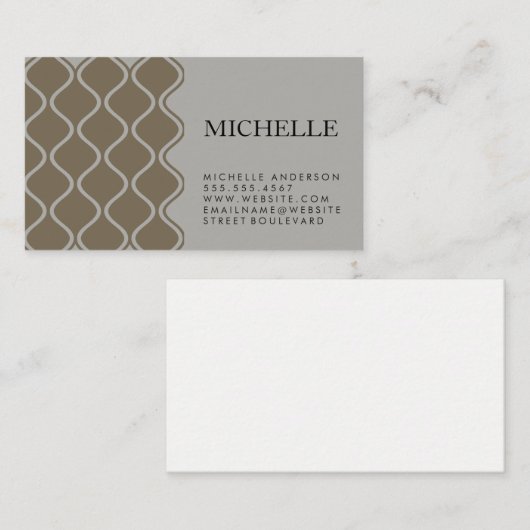 Twee Tonen Stijlvol Patroon Visitekaartje (Voorkant / Achterkant)