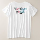 Twee tonen van liefde: levendige katten in eenheid grote maat t-shirt (Design achterkant)