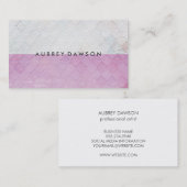 Twee Tonen Witte Roze Tegels Grunge Patroon Visitekaartje (Voorkant / Achterkant)