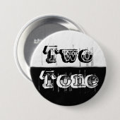 Twee tonen - zwart en wit ronde button 7,6 cm (Voorkant /achterkant)