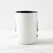 Twee Tones Minimalistische Aangepaste Naam En Foto Mok (Midden)