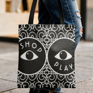 Twee-Tonige Geometrische Zonnebril Tote Bag