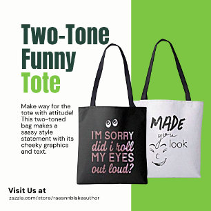 Twee-Tonige Grappige Sarcastische Boodschappentas Tote Bag