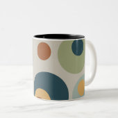 Twee-tonige koffie Mok in Mid Century Modern Style (Voorkant rechts)