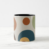 Twee-tonige koffie Mok in Mid Century Modern Style (Center)