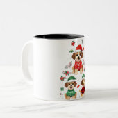 Twee-tonige Mok koffie (Voorkant links)