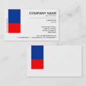 Twee tonnen decor - Navy Blue en Red Visitekaartje (Voorkant / Achterkant)