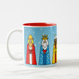 Twee-Tons Koffiemok met Drie Wijzen Tweekleurige Koffiemok