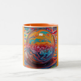 Twee Tons Mok, 11oz (Marmer-18) Tweekleurige Koffiemok