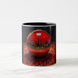Twee Tons Mok, 11oz (Marmer-19) Tweekleurige Koffiemok
