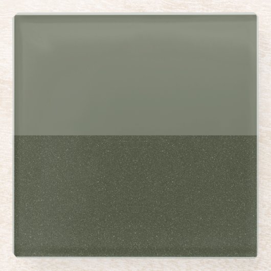 Twee-Tons Mosgroene Glas Onderzetter – Aanpasbaar (Voorkant)