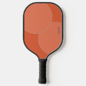 Twee Tons Oranje Pickleball Paddle met Naam (Achterkant)