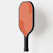 Twee Tons Oranje Pickleball Paddle met Naam (Links)