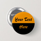 Twee toon - 01 - Oranje Ronde Button 5,7 Cm (Voorkant /achterkant)