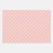 Twee Toon Elegante Champagne Roze & Witte Polka Do Inpakpapier Vel (Voorkant 2)
