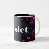  twee toon floral design koffie mok (Voorkant rechts)