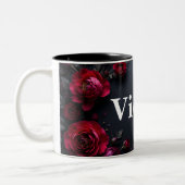  twee toon floral design koffie mok (Links)
