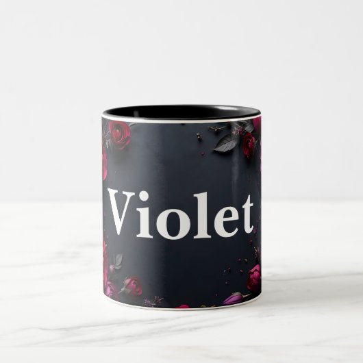  twee toon floral design koffie mok (Center)